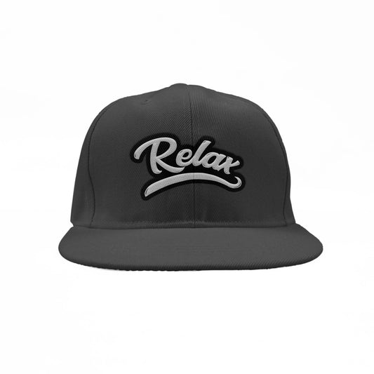 Relax Bent Black Snapback-Shop Relax Collective-